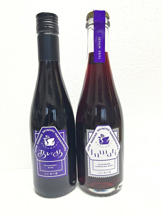 【ふるさと納税】1259 ワインセット（ブルーベリーワイン・ブルーベリースパークリング） 375ml × 2本