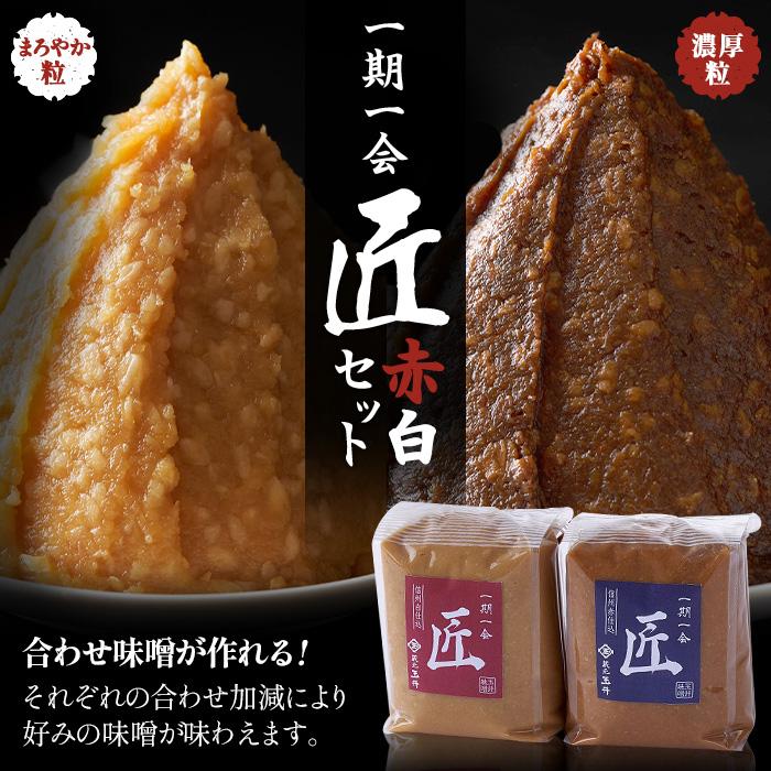 【ふるさと納税】＜玉井味噌＞一期一会「匠」白・赤セット | 信州 長野 みそ 味噌 調味料 産地直送 産直