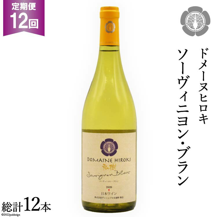 28位! 口コミ数「0件」評価「0」【12回定期便】ソーヴィニヨン・ブラン 750ml×1本＜ヴィニョブル安曇野 DOMAINE HIROKI＞【長野県池田町】