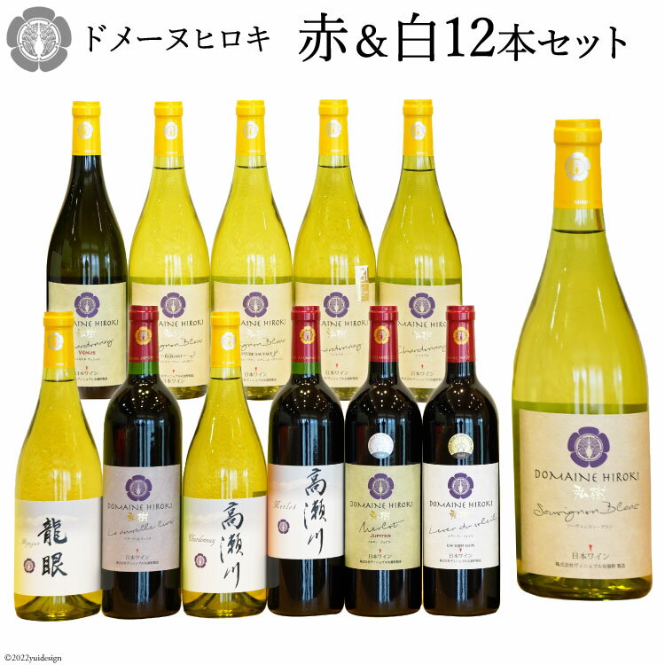 【ふるさと納税】ワイン 赤 & 白 各750ml×12本 [ 赤ワイン 白ワイン ワインセット 飲み比べ ] / ヴィニョブル安曇野（ドメーヌ・ヒロキ）/ 長野県 池田町 [48110326]