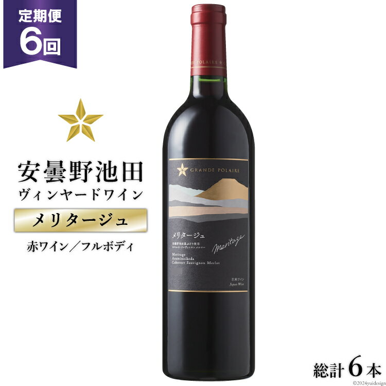 10位! 口コミ数「0件」評価「0」6回 定期便 赤ワイン サッポロ グランポレール 安曇野池田ヴィンヤード「メリタージュ」750ml 総計6本 [池田町ハーブセンター 長野県･･･ 