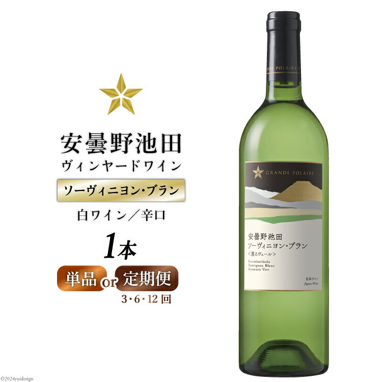 白ワイン ソーヴィニヨン・ブラン 750ml [選べる発送回数] サッポロ グランポレール 安曇野池田 ヴィンヤードワイン [池田町ハーブセンター 長野県 池田町 48110721] 定期便 1回 3回 6回 9回 12回 白 ワイン 辛口