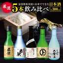 【ふるさと納税】安曇野松川村の お米 でできた 日本酒 厳選5本 | 飲み比べ お酒 おさけ 酒 セット 詰め合わせ 飲料 アルコール 地酒 長野県 松川村