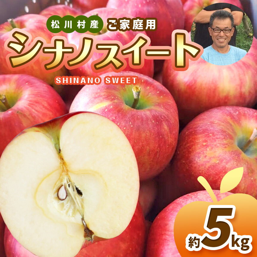 【ふるさと納税】*【2025年先行予約】北條農園 家庭用 シナノスイート 約5kg | 家庭用 果物類 林檎 りんご リンゴ シナノスイート シナノ3兄弟 長野県 松川村 まつかわ 長野 信州
