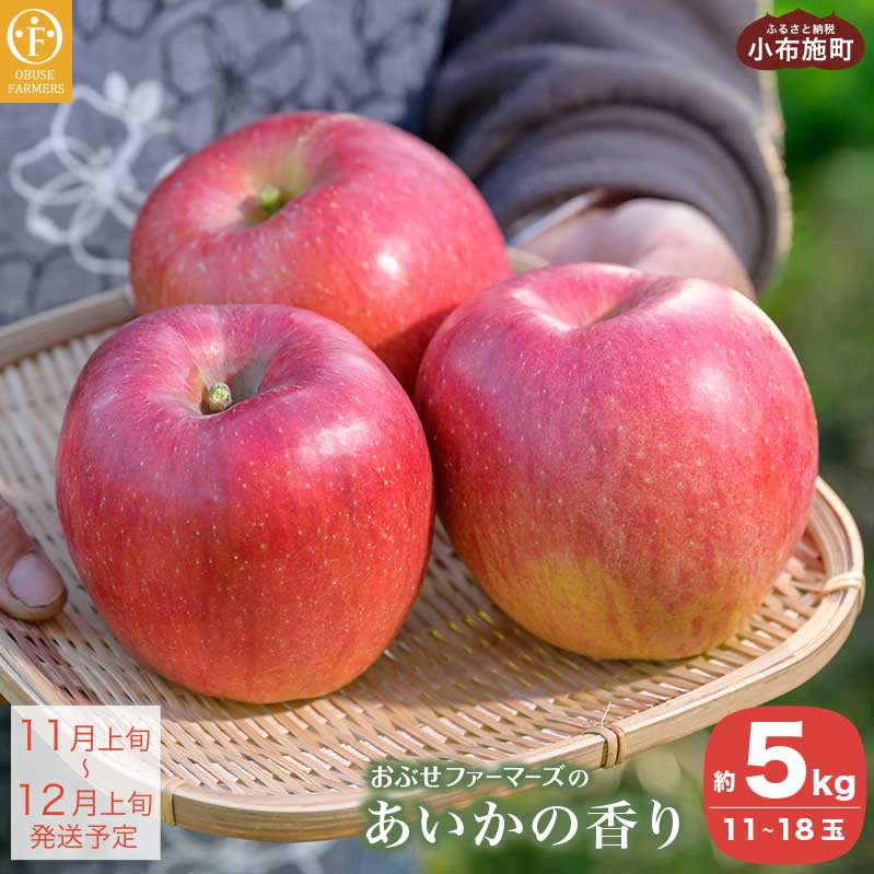 12位! 口コミ数「4件」評価「2」 あいかの香り 約5kg 11～18玉［おぶせファーマーズ］りんご 林檎 リンゴ 果物 フルーツ 長野県産 信州産 先行予約 数量限定 令和･･･ 