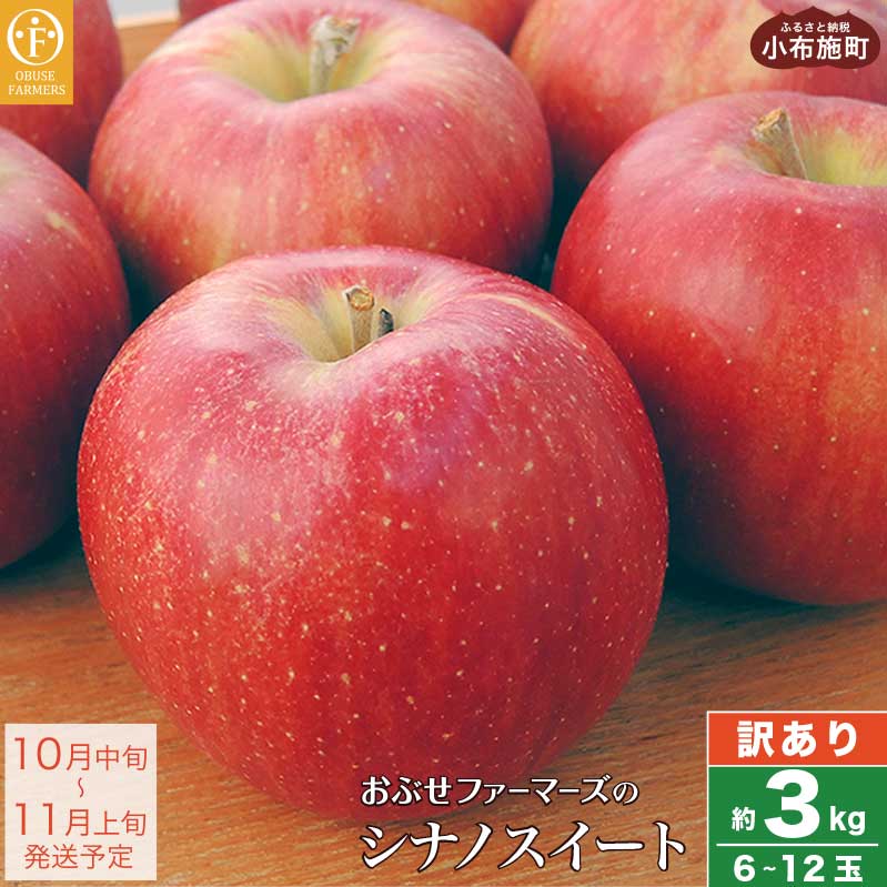 【ふるさと納税】【訳あり】 シナノスイート 約3kg 6～1