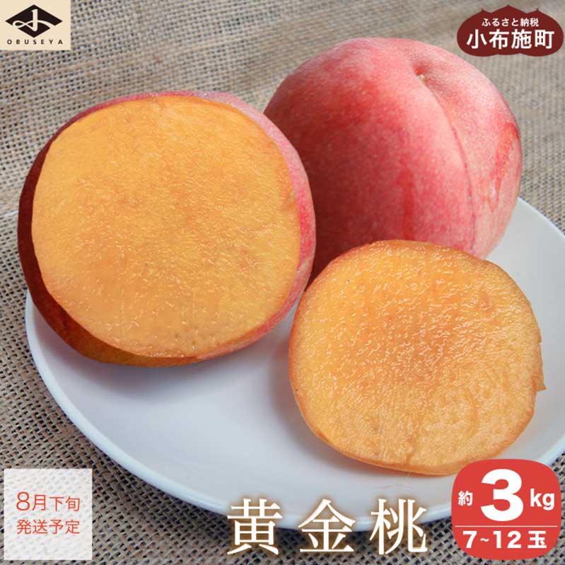 【ふるさと納税】＜先行予約＞ もも 黄金桃 約3kg 7～1