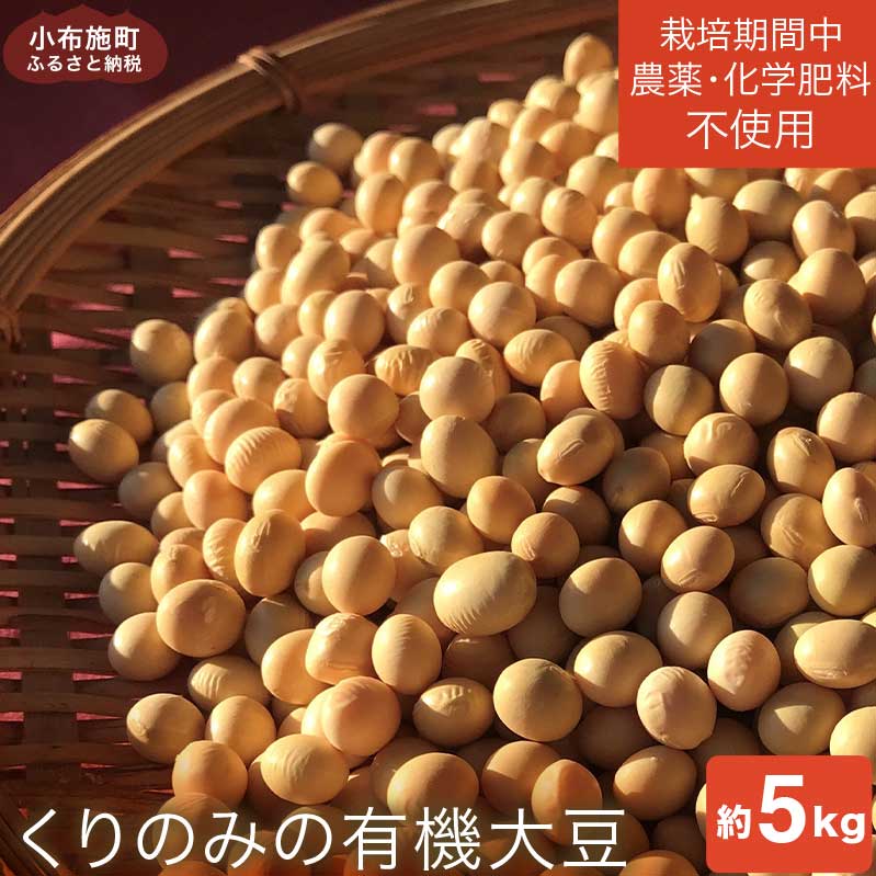 【ふるさと納税】 ［栽培期間中農薬・化学肥料不使用］ くりのみの有機大豆 約5kg［くりのみ園］ 国産 豆 長野県産 小布施町産 信州産 オーガニック