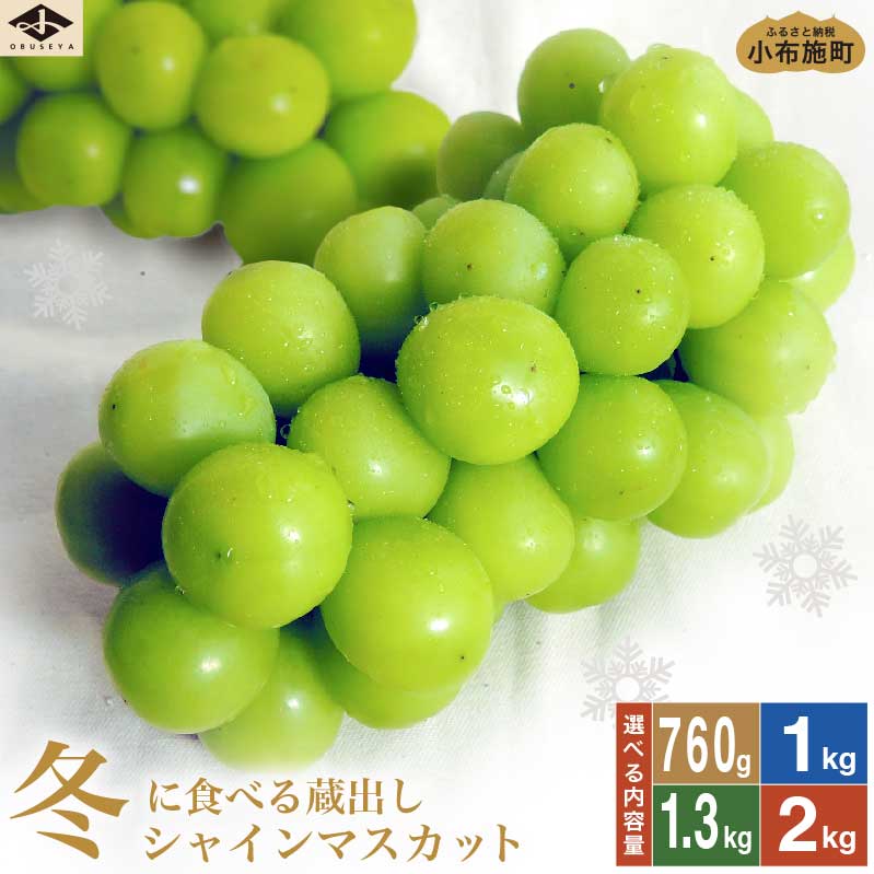 【ふるさと納税】蔵出し冬のシャインマスカット 約760g 約1kg 約1.3kg 約2kg ［小布施屋］ぶどう フル...