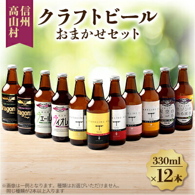 【ふるさと納税】信州高山村のクラフトビール おまかせセット(12本×330ml)【配送不可地域:離島】【1560589】