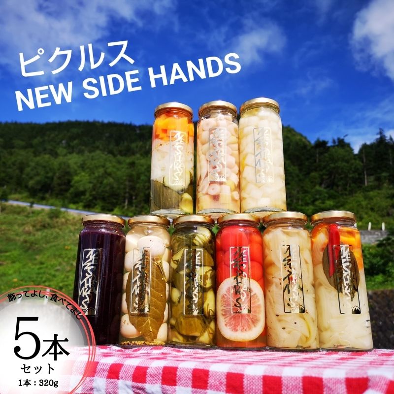 【ふるさと納税】NEW SIDE HANDS ピクルス(S)5本入 加工食品 野菜加工品 野菜 瓶詰 お届け:入金確認後随時発送