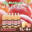 【ふるさと納税】濃厚!桃そのまんまの 桃ジュース 1000cc×6本セット 果汁飲料 ピーチジュース フルーツジュース ソフトドリンク 桃果肉100% 糖度15...