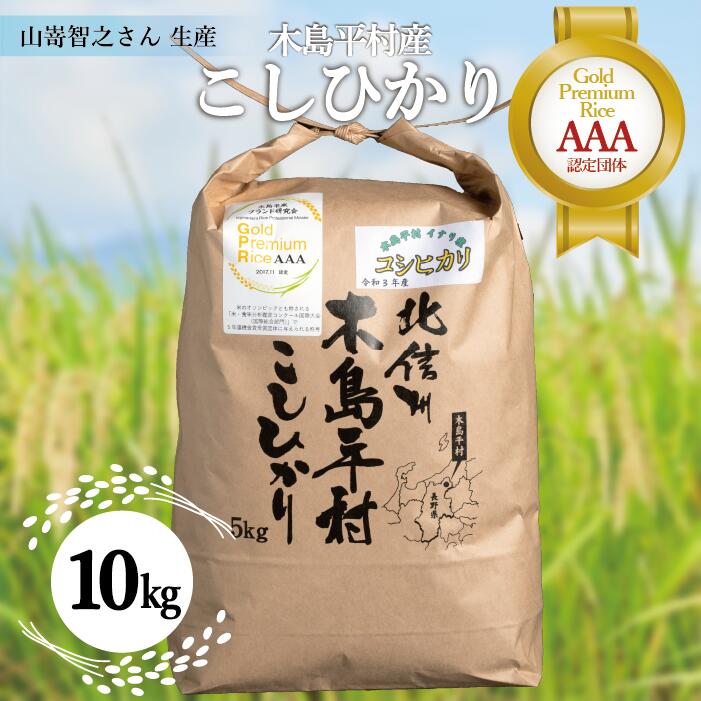 【ふるさと納税】R019-05　木島平産コシヒカリ （山嵜　智之さん）10kg