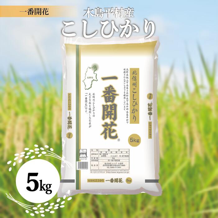 【ふるさと納税】R009-09　木島平産コシヒカリ「一番開花」5kg