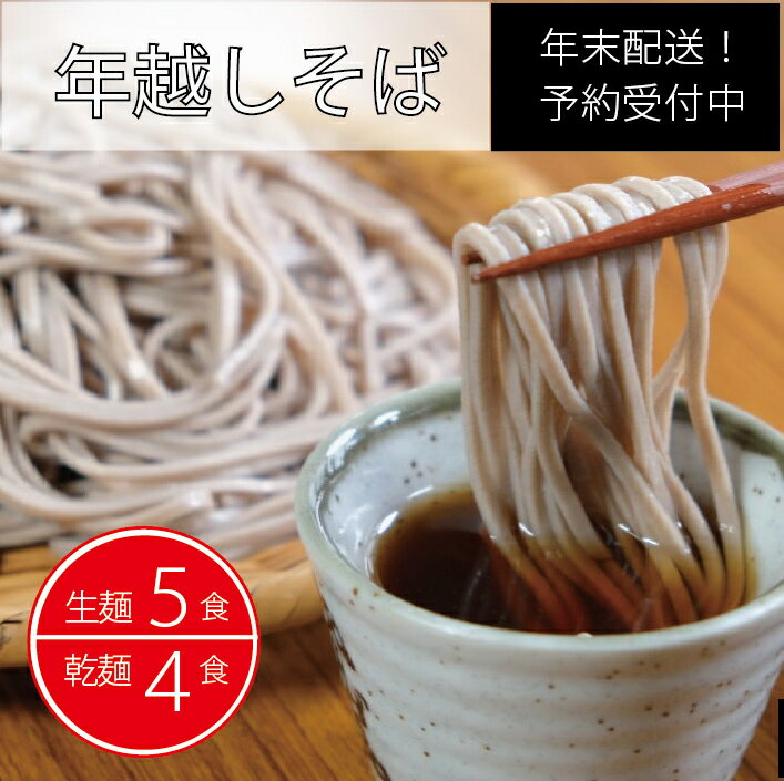 【ふるさと納税】年越しそば 生そば 5食　乾麺 4食セット　製麺所直送 信州産 新そば粉使用【年末お届け】年越し そば 蕎麦 ソバのサムネイル