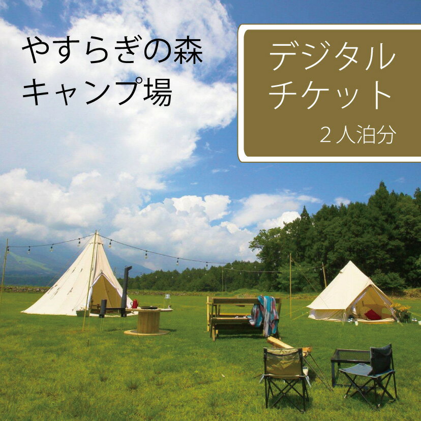 【ふるさと納税】先着5組限定！ 長野県信濃町『やすらぎの森オートキャンプ場』2人泊分デジタルチケッ...