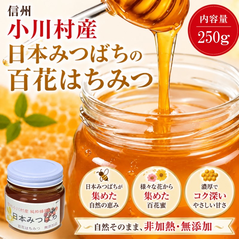 254*日本みつばち 百花はちみつ250g
