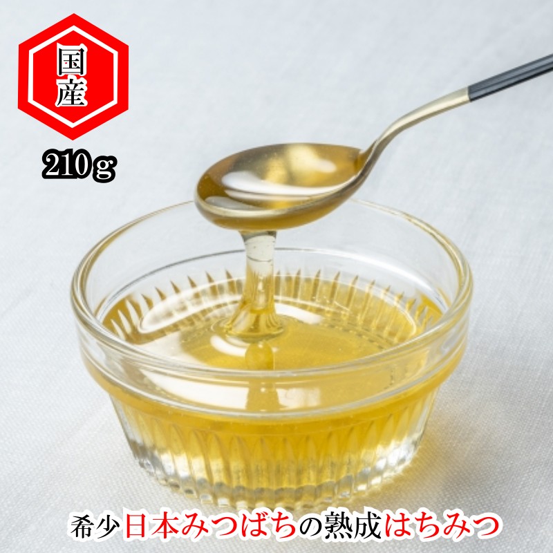 【ふるさと納税】392*国産日本ミツバチ熟成はちみつ 百花蜂蜜210g