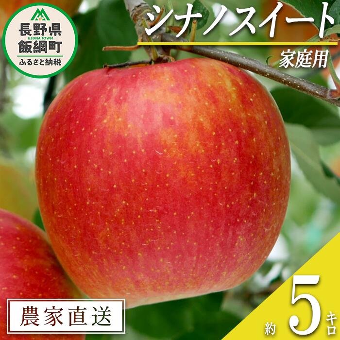 【ふるさと納税】 りんご シナノスイート 家庭用 5kg 松橋りんご園 沖縄県への配送不可 令和6年度収穫分 長野県 飯綱町 〔 信州 果物 フルーツ リンゴ 林檎 長野 12000円 予約 農家直送 〕発送時期：2024年10月上旬～2024年11月上旬 {**}のサムネイル