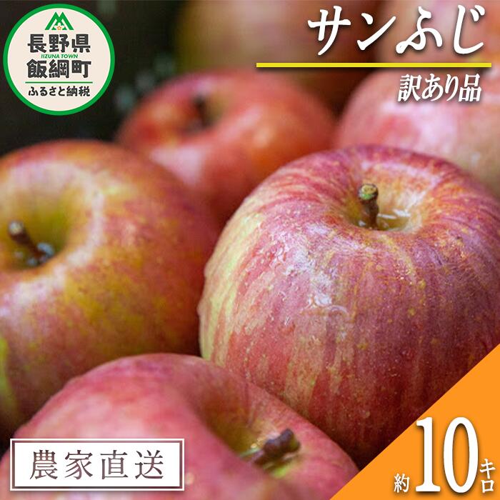 りんご サンふじ 訳あり 10kg 丸山りんご園 沖縄県への配送不可 令和6年度収穫分 長野県 飯綱町 〔 傷 不揃い リンゴ 林檎 果物 フルーツ 信州 長野 19000円 予約 農家直送 〕発送時期：2024年12月上旬～2024年12月下旬 {*}