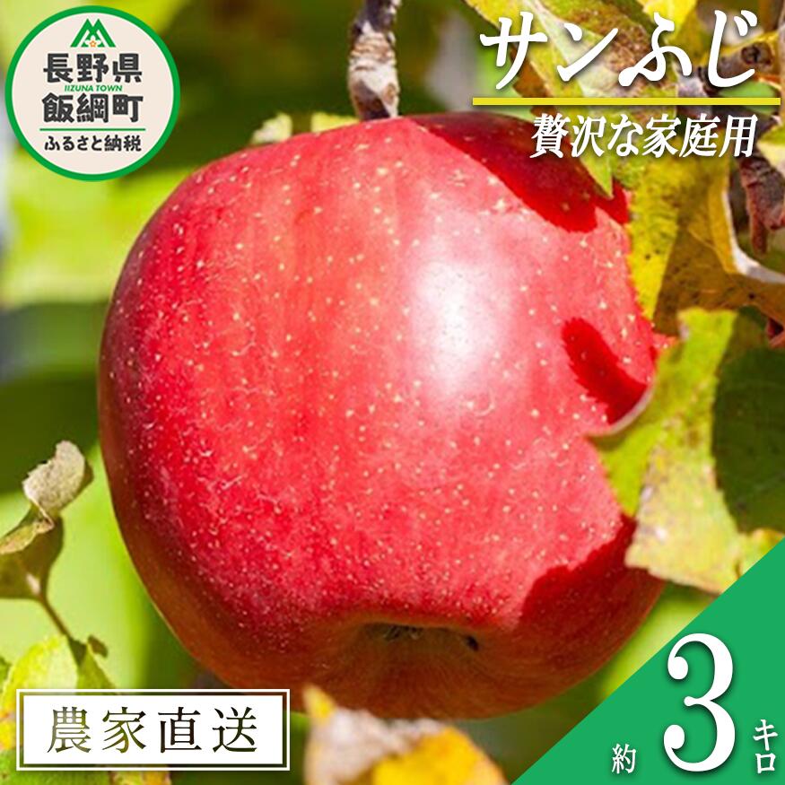【ふるさと納税】りんご サンふじ 3kg 贅沢な家庭用 松澤
