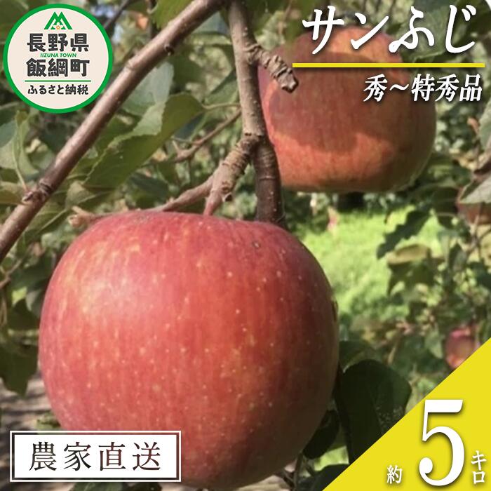 【ふるさと納税】 りんご サンふじ 秀 ～ 特秀 5kg 丸西農園 沖縄県配送不可 令和6年度収穫分 特別栽培農産物 ( 除草剤 化学肥料 不使用 ) 長野県 飯綱町 〔 信州 果物 フルーツ リンゴ 林檎 長野 17000円 予約 農家直送 〕発送時期：2024年12月中旬～2025年1月上旬