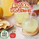 【ふるさと納税】 りんごジュース 1000ml × 3本 果