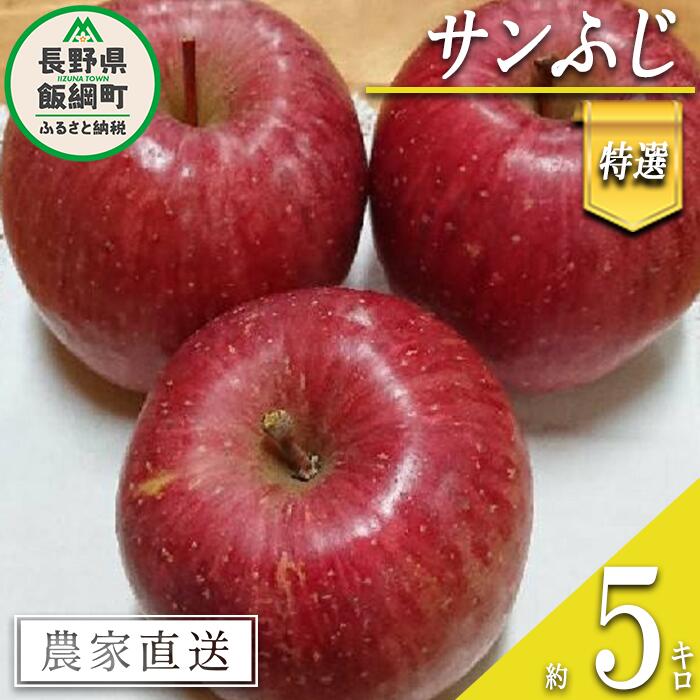 りんご サンふじ 特選 5kg やまじゅうファーム 沖縄県への配送不可 令和6年度収穫分 信州の環境にやさしい農産物 減農薬栽培 長野県 飯綱町 [ 信州 果物 フルーツ リンゴ 林檎 長野 19000円 ]発送時期:2024年12月上旬〜2024年12月中旬{***}