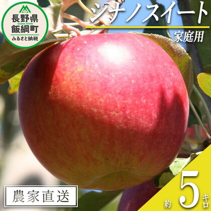 りんご シナノスイート 家庭用 5kg ファームたんぽぽ 沖縄県への配送不可 令和6年度収穫分 長野県 飯綱町 〔 信州 果物 フルーツ リンゴ 林檎 長野 12000円 予約 農家直送 〕発送時期：2024年10月下旬～2024年11月上旬{**}