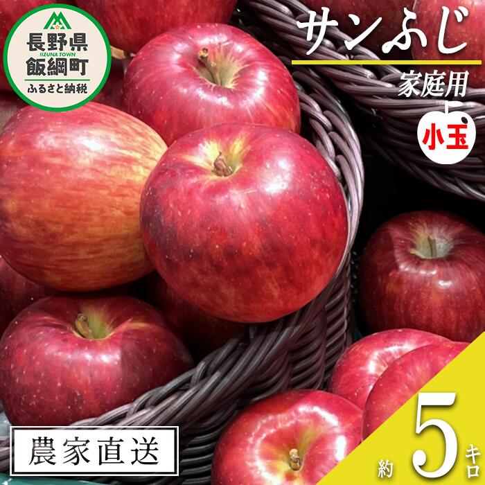 【ふるさと納税】 りんご サンふじ ( 小玉 ) 家庭用 5