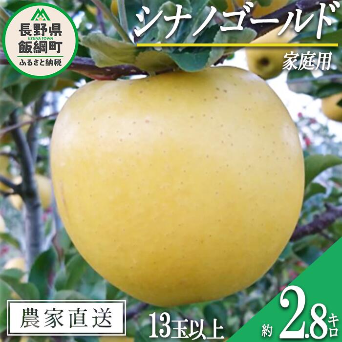 りんご シナノゴールド 家庭用 2.8kg 信州りんご☆小山園☆ 沖縄県への配送不可 令和6年度収穫分 エコファーマー認定 小山園 長野県 飯綱町 〔 信州 果物 フルーツ リンゴ 林檎 長野 予約 農家直送 12000円 〕発送時期:2024年11月中旬〜2024年12月上旬