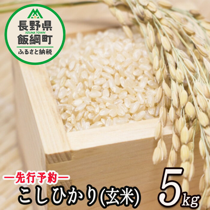 信州 飯綱町産 こしひかり （ 玄米 ） 5kg 米澤商店 発送：2024年10月上旬～ 