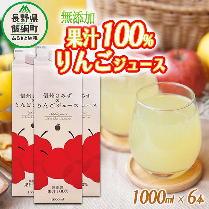【ふるさと納税】 りんごジュース 1000mL × 6本 無