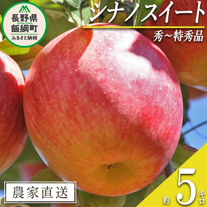 りんご シナノスイート 秀 〜 特秀 5kg 原山農園 沖縄県への配送不可 令和6年度収穫分 長野県 飯綱町 〔 信州 果物 フルーツ リンゴ 林檎 長野 16000円 予約 農家直送 〕発送時期:2024年10月中旬〜2024年11月上旬{***}