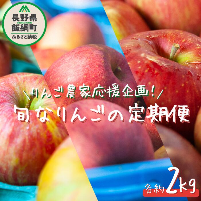 【ふるさと納税】 りんご 訳あり 《10月より値上げ予定》＜ 定期便 ＞ 品種おまかせ 2kg × 3回 長野 家庭用 傷 不揃い わけあり 果物 フルーツ リンゴ 林檎 信州 20000円 10月 11月 12月 発送：2023年10月上旬〜2023年12月下旬 【農家応援企画】