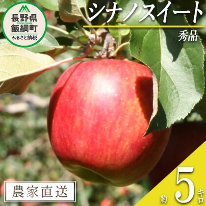 りんご シナノスイート 秀 5kg 令和6年度収穫分発送 沖縄県への配送不可 宮本ファーム エコファーマー 減農薬栽培 長野県 飯綱町 〔 リンゴ 林檎 果物 フルーツ 信州 長野 14000円 予約 農家直送 〕発送期間：2024年10月上旬～2024年11月上旬