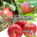 【ふるさと納税】 りんご < 定期便 > 3種のりんご 定期便 訳あり 5kg × 3回 宮本ファーム 沖縄県への配送不可 令和7年度収穫分 長野県 飯綱町 〔...