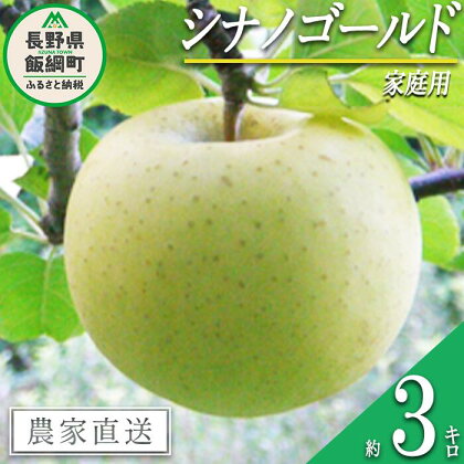 りんご シナノゴールド 家庭用 3kg ヤマウラ農園 沖縄県への配送不可 令和6年度収穫分 長野県 飯綱町 〔 信州 果物 フルーツ リンゴ 林檎 長野 12000円 予約 農家直送 〕発送時期：2024年11月上旬～2024年11月下旬 {**}