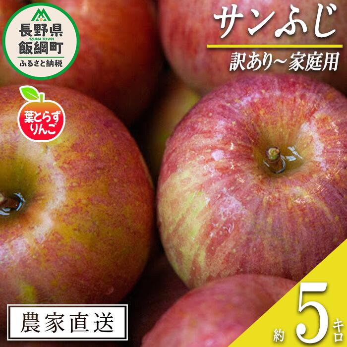 【ふるさと納税】 りんご 葉とらず サンふじ 訳あり 5kg フレッシュフルーツミカズキ 沖縄県への配送...