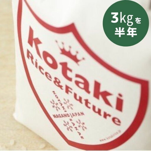 【令和7年産米先行予約】【ふるさと納税】希少米コタキホワイト3kgを毎月お届けします!(計6回)(令和7年産) 【令和7年産米先行予約】【ふるさと納税】希少米コタキホワイト3kgを毎月お届けします!(計6回)(令和7年産)