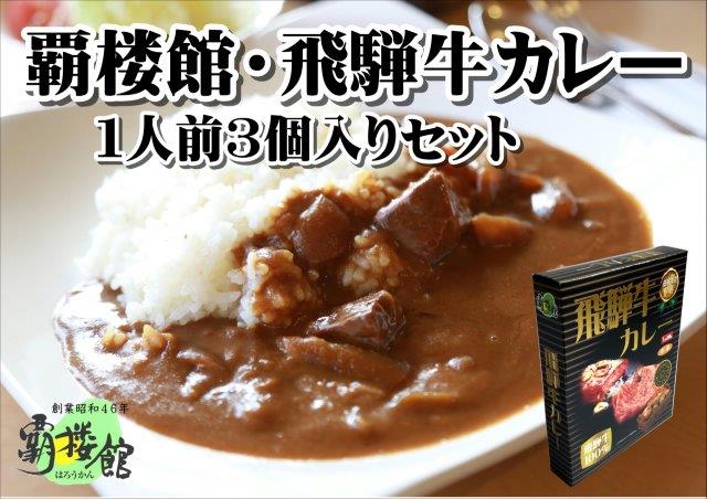 覇楼館・飛騨牛カレー1人前(250g)×3個セット