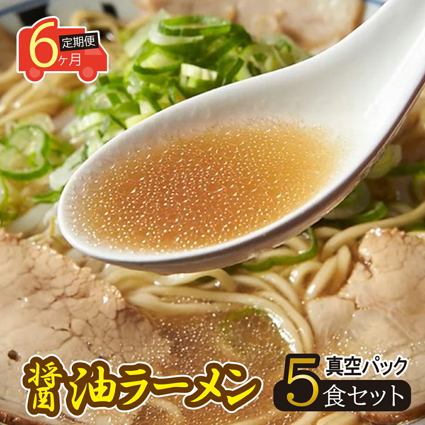 【ふるさと納税】【6ヶ月定期便】岐阜老舗ラーメン店天外　醤油ラーメン5食セット　簡単調理　自宅で本格ラーメン　主婦応援　真空パック