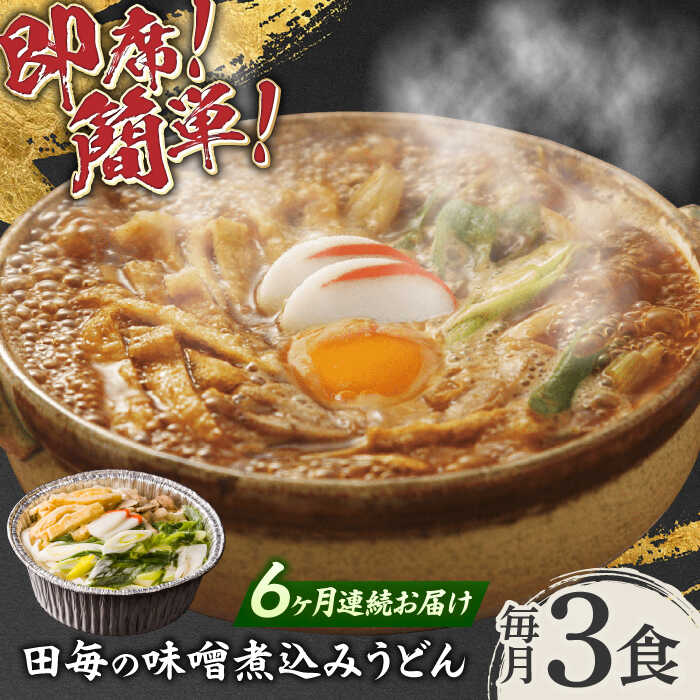【ふるさと納税】【6回定期便】うどん 岐阜の味 田毎の味噌煮込みうどんセット 即席 カンタン 麺 うどん 味噌煮込みうどん 煮込みうどん 冷凍 半年 定期便 特製味噌 秘伝の出汁 具材付き 鍋不要 水不要 老舗の味 名店 ギフト プレゼント 人気 岐阜市 / ラボレムス[ANFP009]