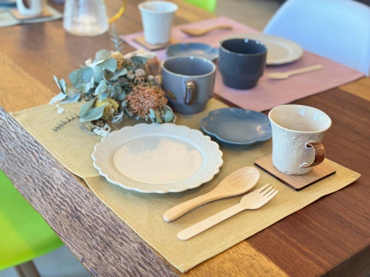 【ふるさと納税】 のこり染 ランチョンマット エコ SDGs 株式会社艶金 〔824-318〕 岐阜県 大垣市