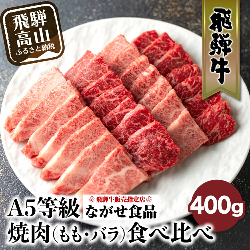 【ふるさと納税】焼肉 肉 飛騨牛 食べ比べ セット 400g もも バラ | 牛肉 お肉 にく 焼き肉 やきにく 盛り合わせ A5 等級 冷凍 ギフト 黒毛和牛 和牛 カルビ 詰め合わせ 人気 おすすめ BBQ バーベキュー キャンプ お取り寄せ グルメ 食べくらべ 岐阜 高山 b622のサムネイル