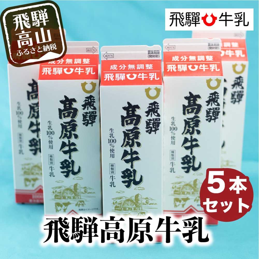 飛騨高原牛乳 1L×5本セット 無調整牛乳 牛乳 飛騨産 飛騨高山 飛騨 飛騨牛乳 5000円