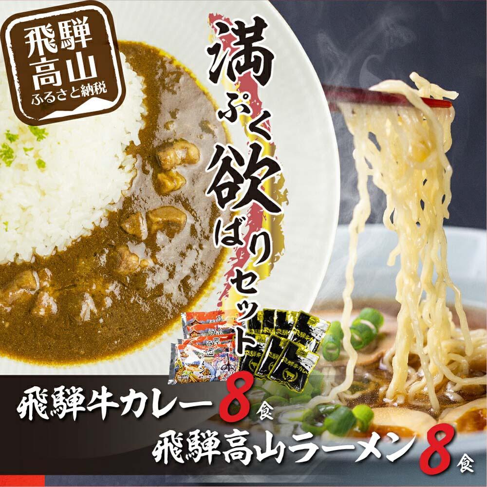 9位! 口コミ数「4件」評価「4.75」飛騨牛カレー（160g×8袋）と飛騨高山ラーメン（2食入×4袋で8食）満腹欲ばりセット | 高山の味を満喫 飛騨牛 レトルト加工食品 カレー･･･ 