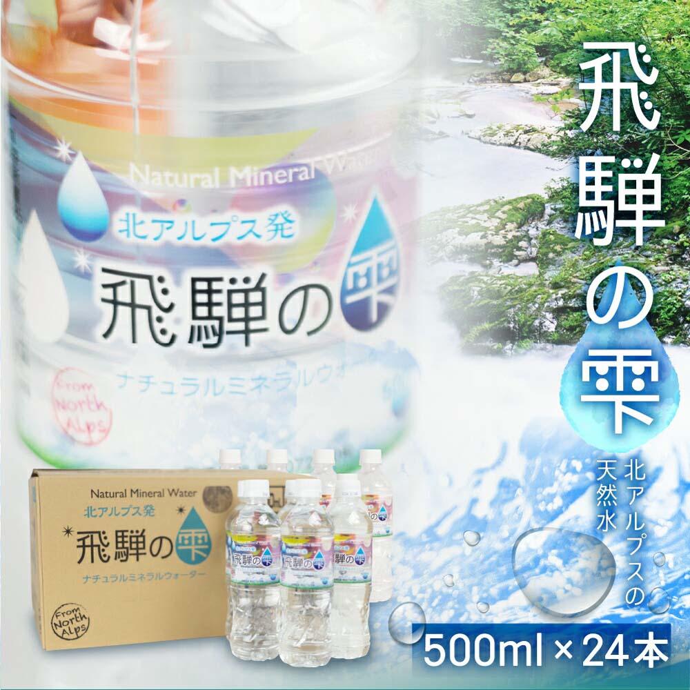 【ふるさと納税】天然水 飛騨の雫 500ml×24本 1ケース ミネラルウォーター ミネラルウォーター 水 ペットボトル 飲料水 500ミリリットル 白啓酒店 飛騨高山 TR4146