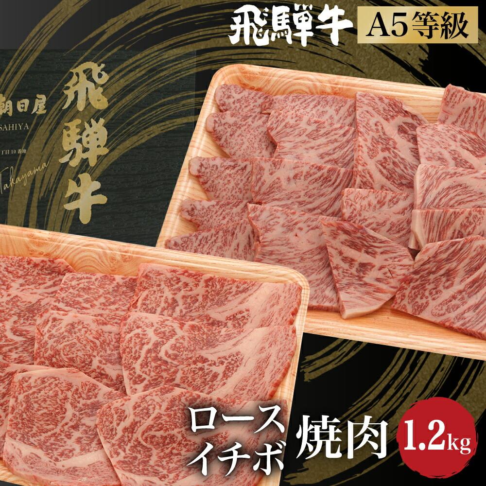 飛騨牛 【ふるさと納税】飛騨牛 ロース イチボ 焼肉 1.2kg（600g×2） A5等級 希少部位 ブランド牛 和牛 霜降り 朝日屋 TR4221