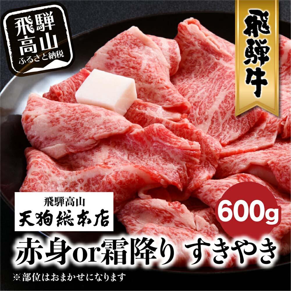 飛騨牛 【ふるさと納税】A5 飛騨牛 600g 選べる 霜降り・赤身 黒毛和牛 肉 すき焼き 熨斗 のし 飛騨高山 TR4431 天狗総本店 飛騨高山